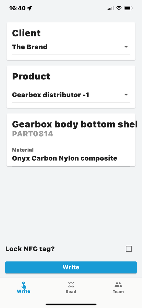 whatt.io NFC programming tool - APP for Apple IoS