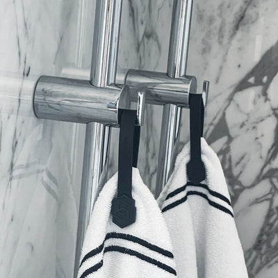 Towel loop clips icon set black/black