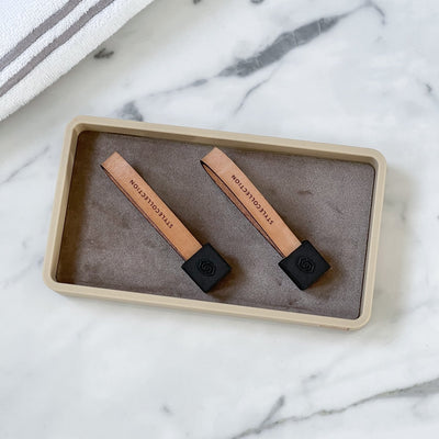 Towel loop clips square set black/nude set