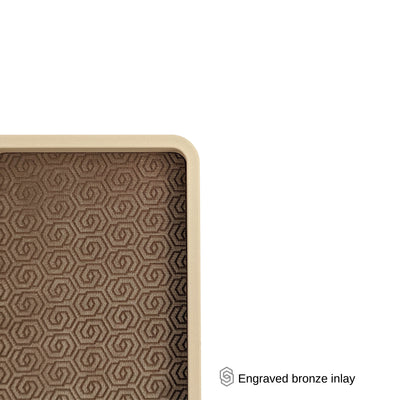 Trays with inlay - camel