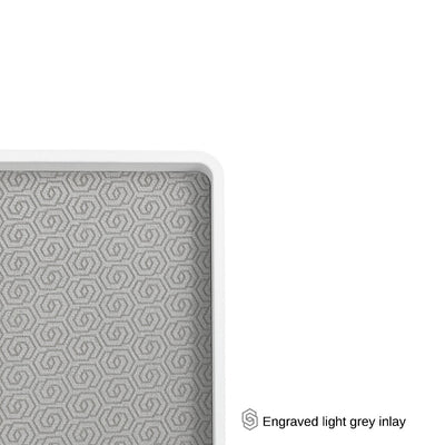 Tray with inlay - white 2