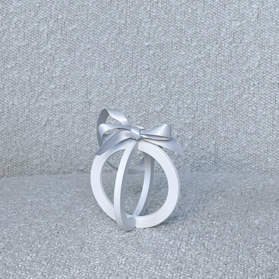 Christmas ornament circle white/grey