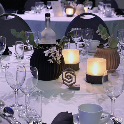 Table vase Round - Black