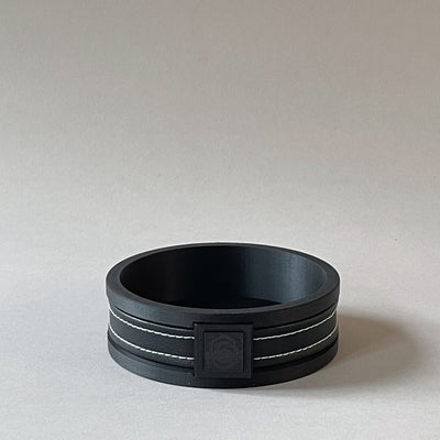 London round candle holder - black/black