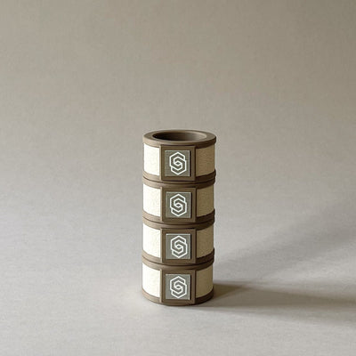 Rome fuzzy earth/sand napkin ring set of 4