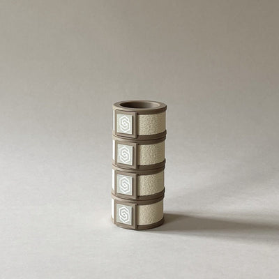 Rome fuzzy earth/sand napkin ring set of 4