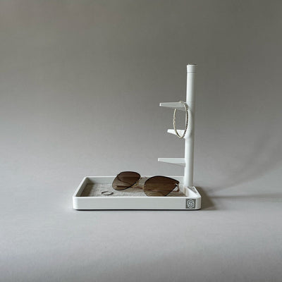 Tree tray with inlay - white 1