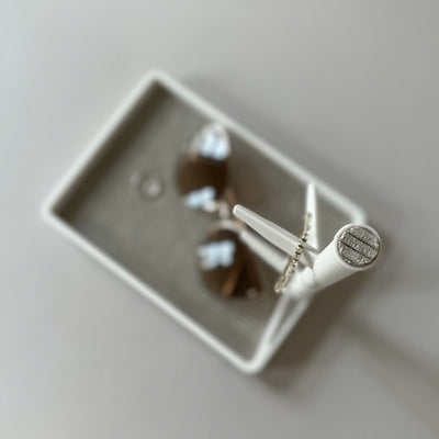 Tree tray with inlay - white 1