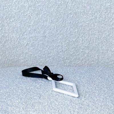 Christmas ornament flat diamond white/black