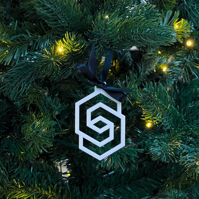 Christmas ornament flat icon white/black