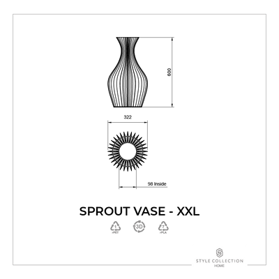 Floor vase Sprout - Dark grey