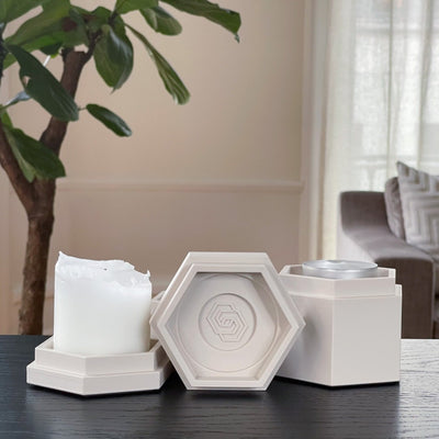 Geneva candle holder - Beige