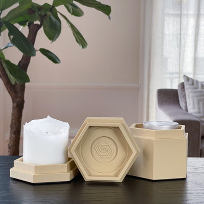 Geneva candle holder - Camel