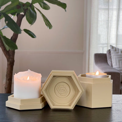 Geneva candle holder - Camel