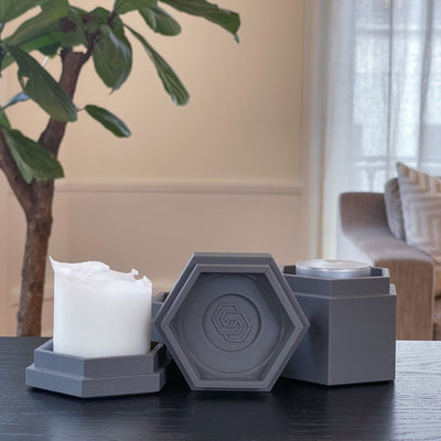 Geneva candle holder - Dark grey