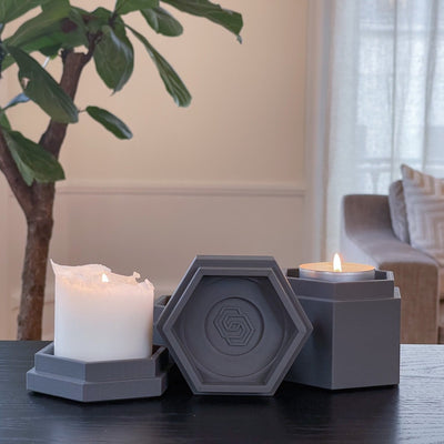 Geneva candle holder - Dark grey