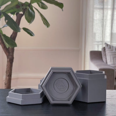 Geneva candle holder - Dark grey