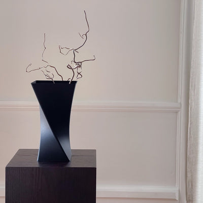 Table vase Cube - Black