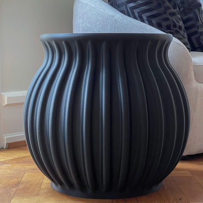 Rome Floor vase Round - Black
