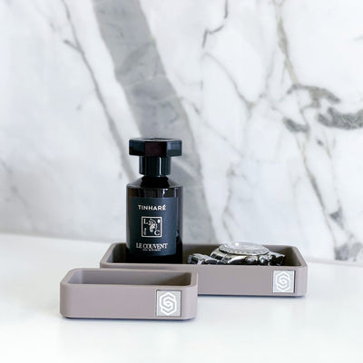 Trays with inlay - earth