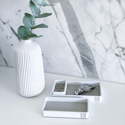 Tray with inlay - white 2