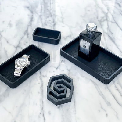 Trays with inlay - black 1