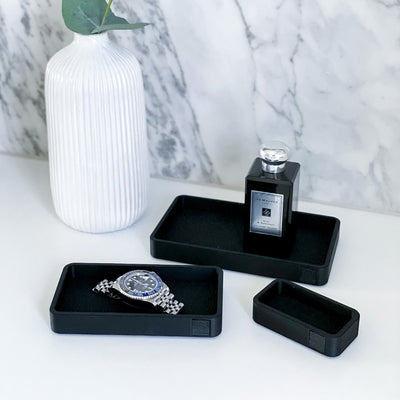 Trays with inlay - black 1