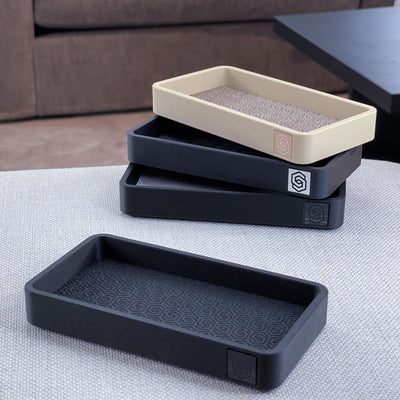 Trays with inlay - black 1