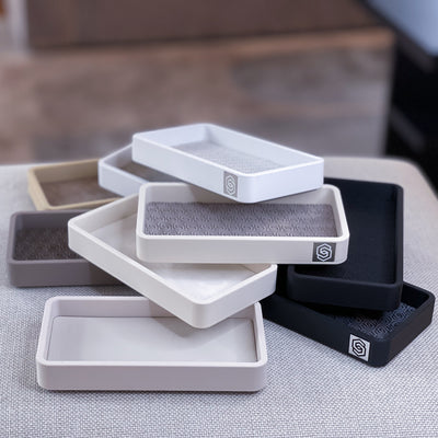 Trays with inlay - camel