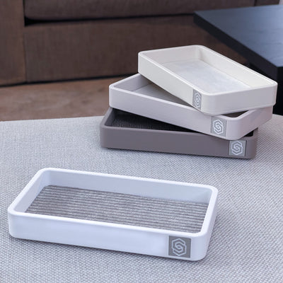 Tray with inlay - white 1