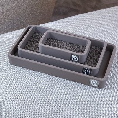 Trays with inlay - earth