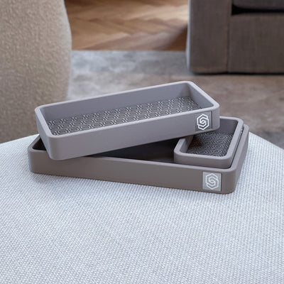 Trays with inlay - earth