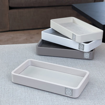 Trays with inlay - beige