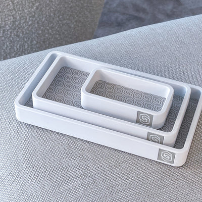 Tray with inlay - white 2