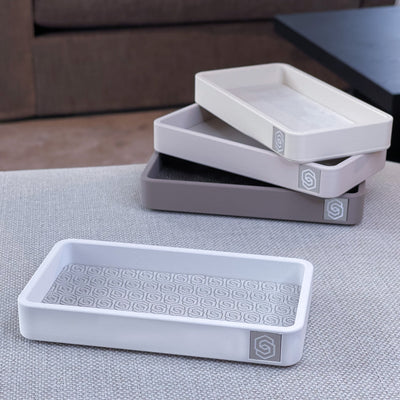 Tray with inlay - white 2