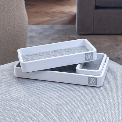 Tray with inlay - white 2