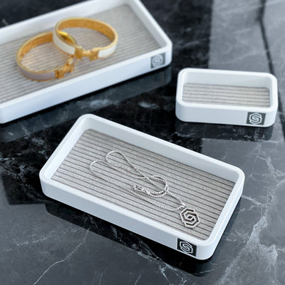 Tray with inlay - white 1